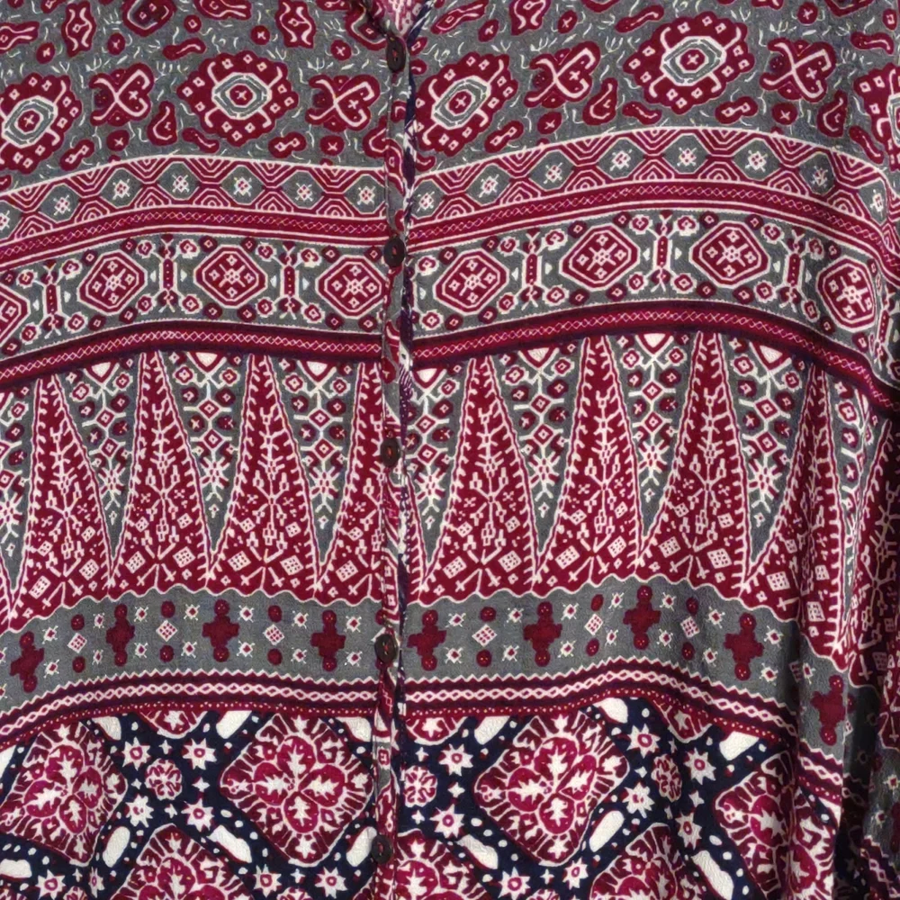 Olivaceous Women's Pink, Blue Tribal Patterned Romper Size Medium